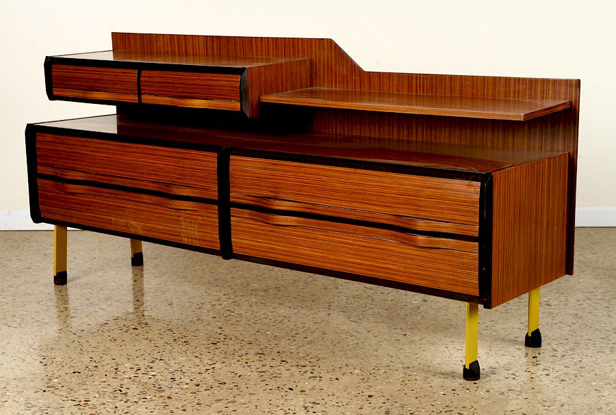 Appraisal: ITALIAN MID CENTURY MODERN SATINWOOD DRESSER An Italian mid century