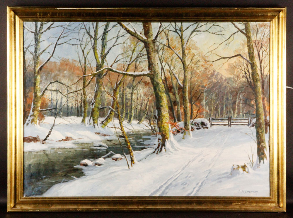 Appraisal: - Jespersen Winter Snow Scene O C Viggo Jespersen Danish