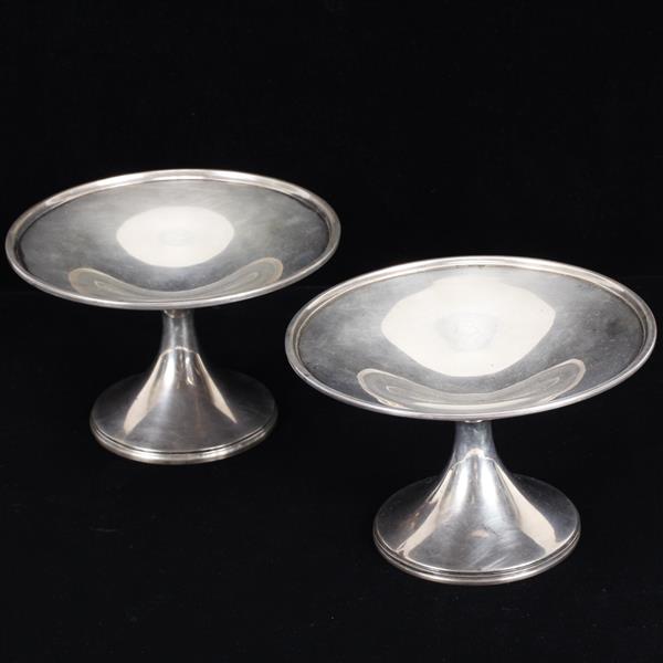 Appraisal: Pair of Steiff sterling silver compotes H x Diam Total