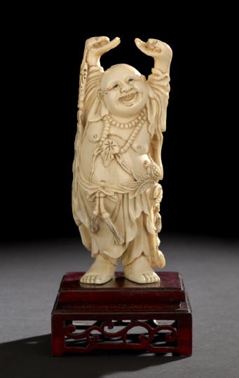 Appraisal: Good Chinese Carved Ivory Figure of Ho Tai Xianfeng Reign