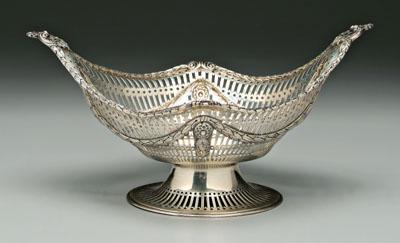 Appraisal: English silver oval center bowl foliate swag decoration and rim