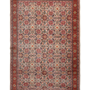 Appraisal: A Hereke Wool Rug Second Half th Century feet inches