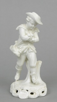 Appraisal: A Derby White Glazed Figurine of a Skating Boy A