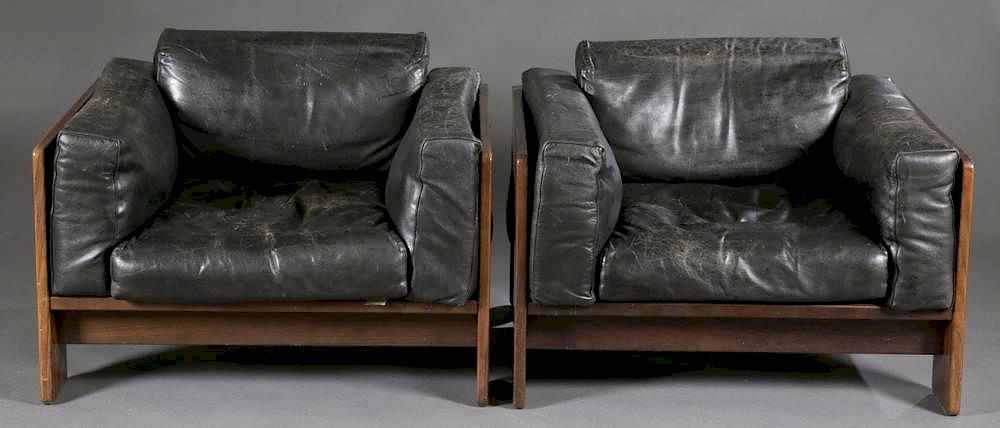 Appraisal: Pair of Tobia Scarpa Knoll Bastiano armchairs A pair of