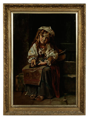 Appraisal: American School late th early th century Gypsy Girl with