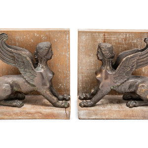 Appraisal: A Pair of Grand Tour Lion of Venice Bookends x