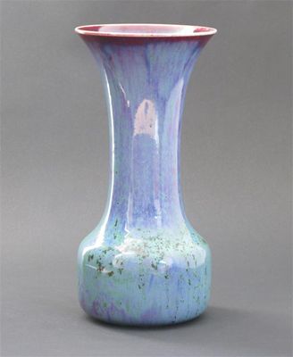 Appraisal: A Ruskin Pottery high-fired stoneware vase mallet form with tall