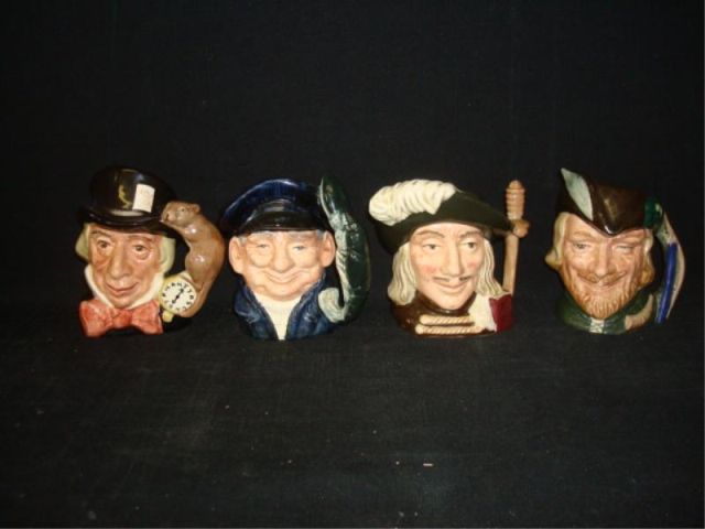 Appraisal: ROYAL DOULTONs incl Mad Hatter lobster man Robin Hood Aramis