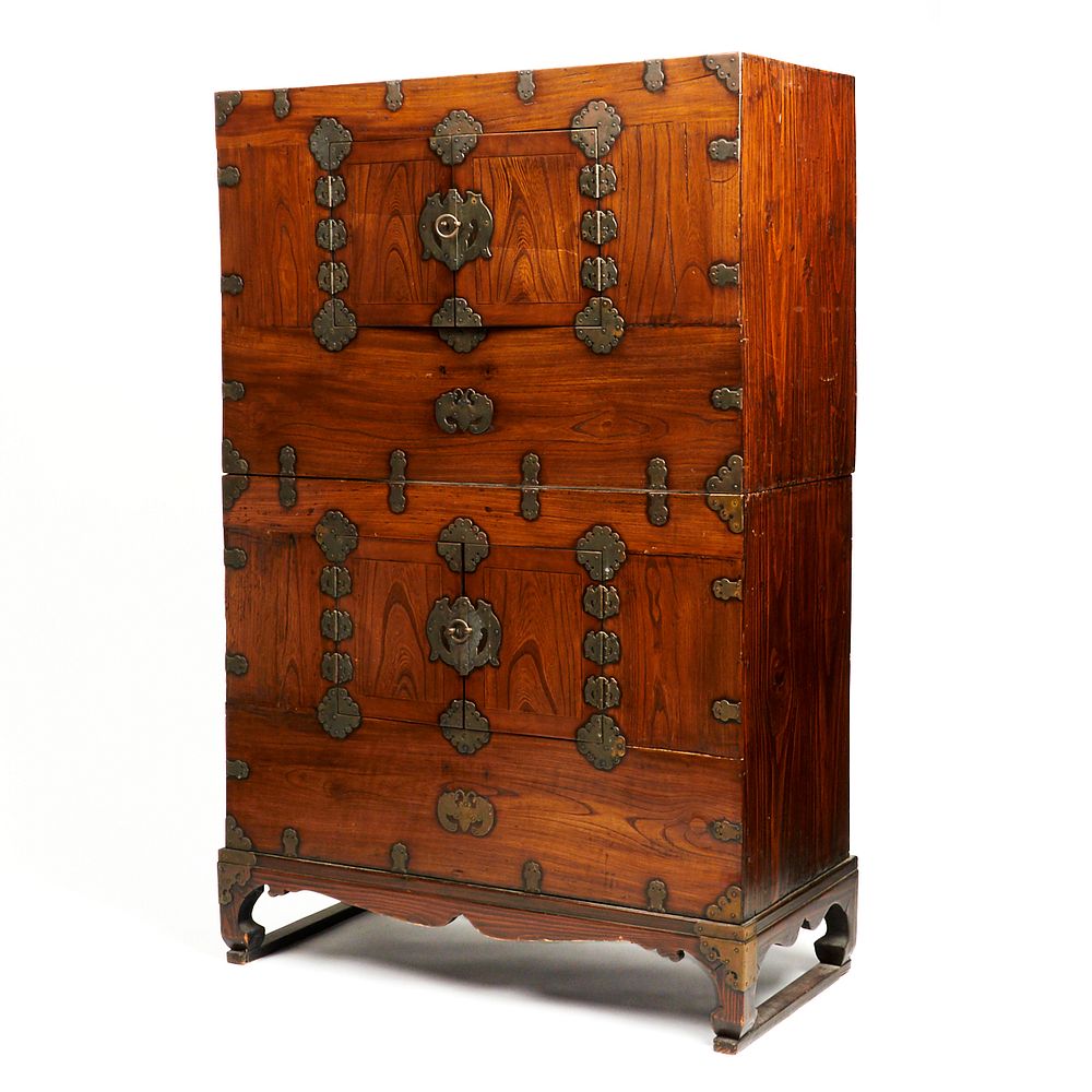 Appraisal: th c Korean Wooden Chest of Drawers Joseon Choson or