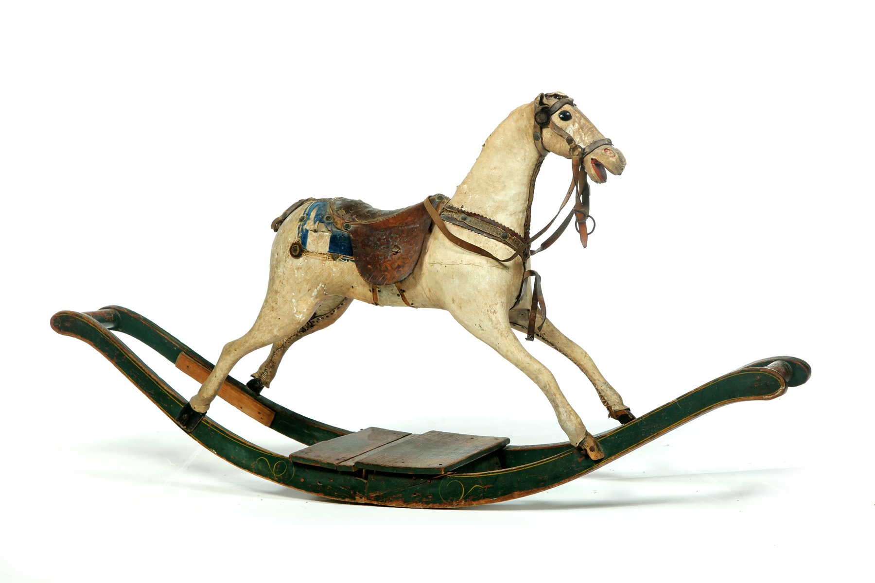 Appraisal: NEW YORK DECORATED ROCKING HORSE J A Crandall late th