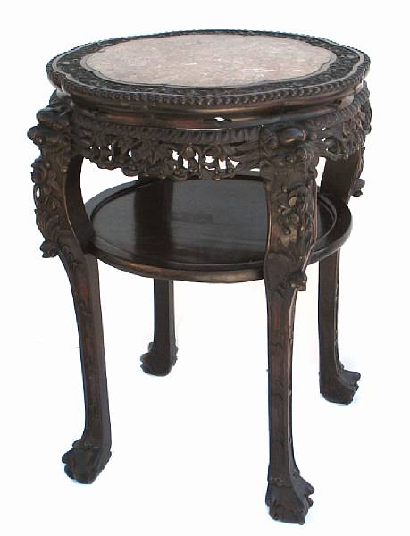 Appraisal: A group of two Chinese tables height in diameter in