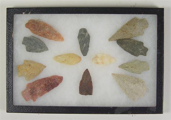 Appraisal: Woodland Indian Arrowheads arrowheads sandstone flint and other materials collected