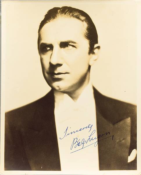 Appraisal: A Bela Lugosi sepia publicity photograph circa s A vintage