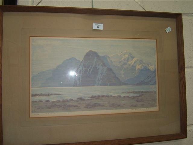 Appraisal: John Moore - Lion Rock Milford Sound New Zealand wood