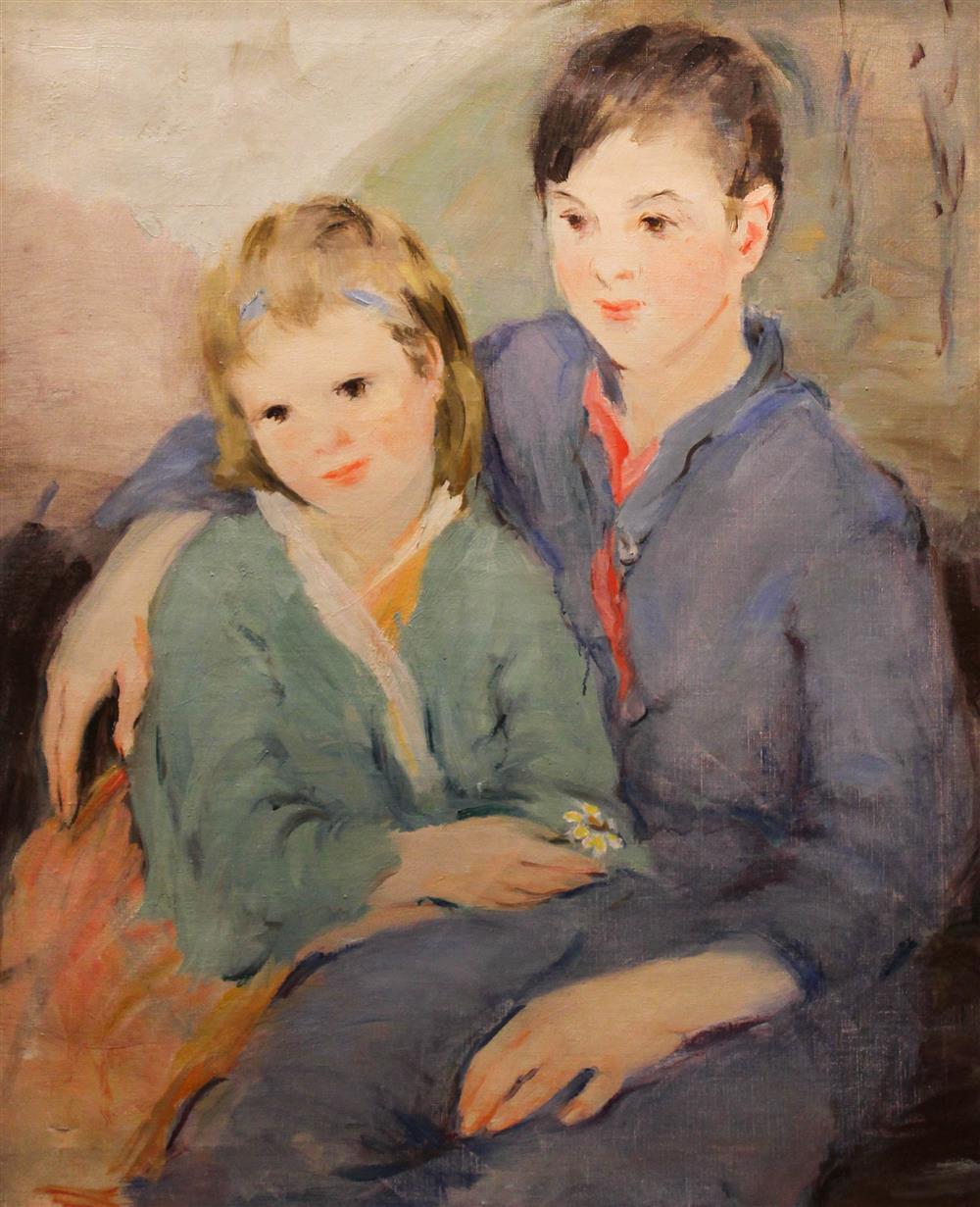 Appraisal: CAMELIA WHITEHURST AMERICAN - PORTRAIT OF A BROTHER AND SISTER