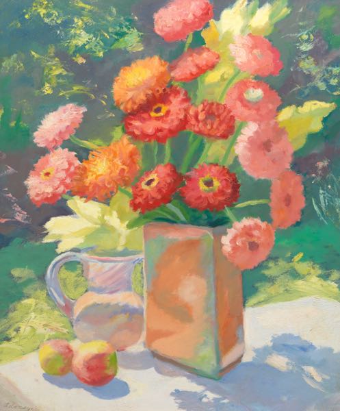 Appraisal: Ada Hensche Rayner British American - image x Geraniums Still