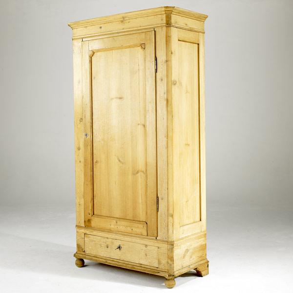 Appraisal: ENGLISH ARMOIRE Pine with one panel door and molded top