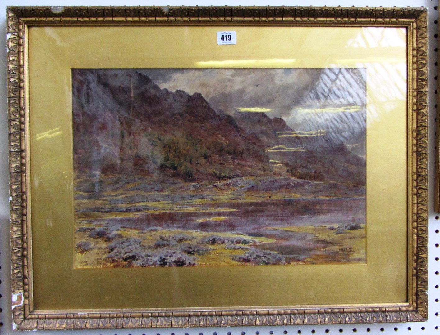 Appraisal: Herbert Moxon Cook - Highland scene watercolour and gouache signed