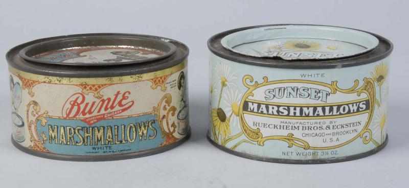 Appraisal: Lot of Marshmallow Tins Description Includes Bunte and Sunset Condition