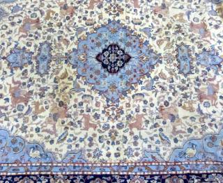 Appraisal: Persian type carpet with multiple borders the centre decorated with