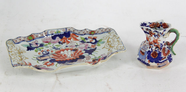 Appraisal: A Mason's Ironstone rectangular dish cm wide and an octagonal