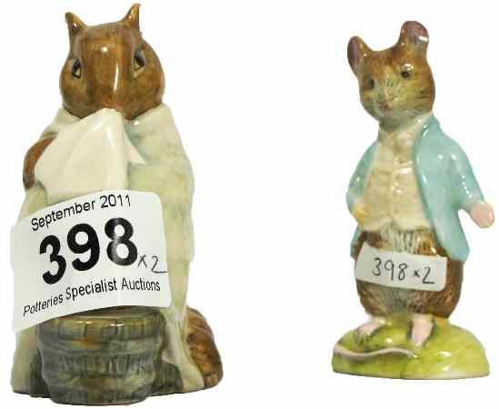 Appraisal: Beswick Beatrix Potter Figures Chippy Hackee and Johnny Town Mouse