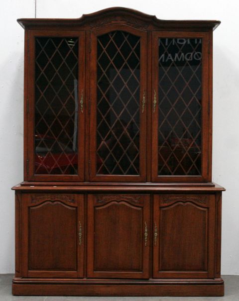 Appraisal: A Louis XV style oak bibliotheque th century cms wide