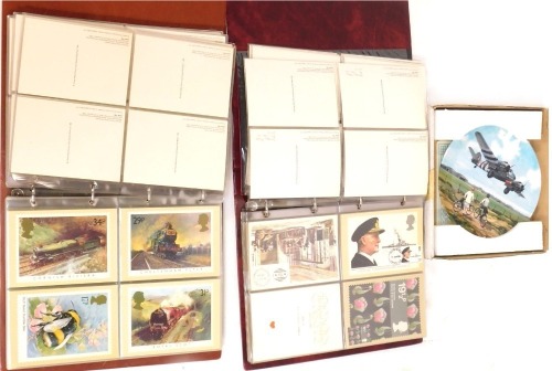 Appraisal: Two albums of philatelic postcards including Rolls Royce Military Bands