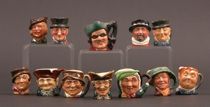 Appraisal: A Second Grouping of Royal Doulton Miniature Toby Mugs A