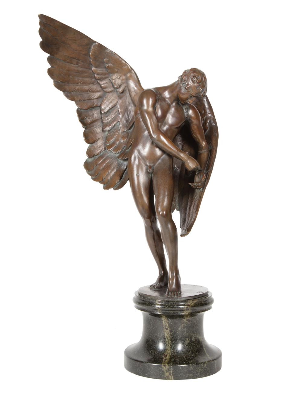 Appraisal: Carl Hans Bernewitz German - Icarus patinated bronze signed C