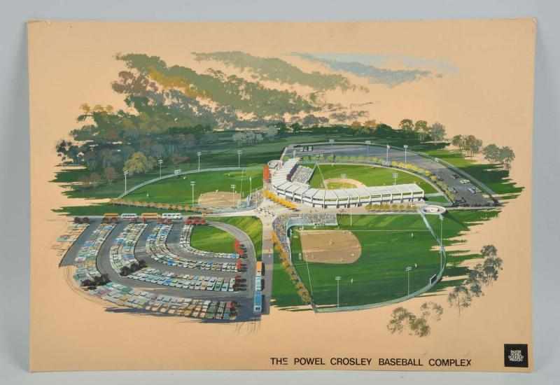 Appraisal: Lot of Art Renditions of Crosley Field in Ohio Description