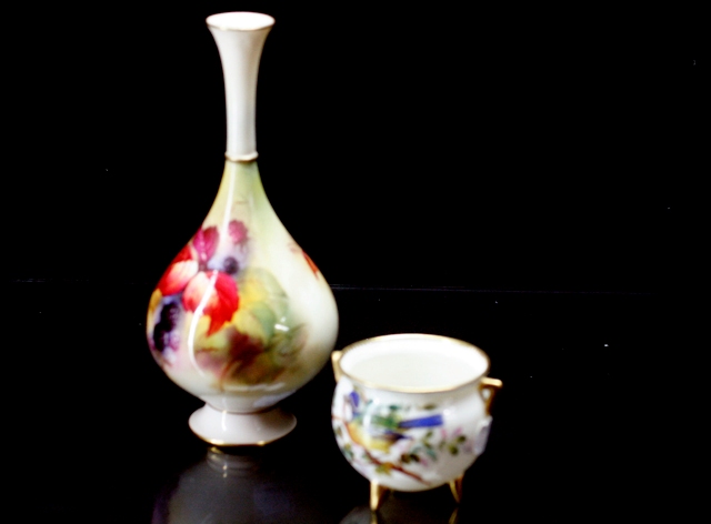 Appraisal: Two Royal Worcester vases restored