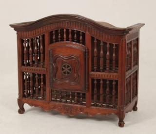 Appraisal: TH C LOUIS XV PROVINCIAL CARVED WALNUT PANETIERE TH C