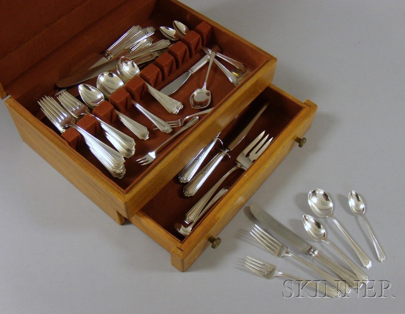 Appraisal: Partial Gorham Sterling Silver Cased Flatware Set for Twelve King