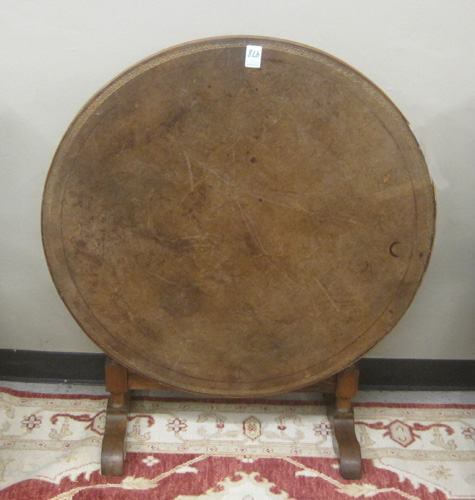 Appraisal: A ROUND TILT-TOP CARD TABLE Continental th century the round