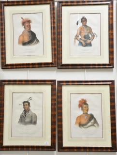 Appraisal: Thomas McKenny and James Hall Set of four hand colored