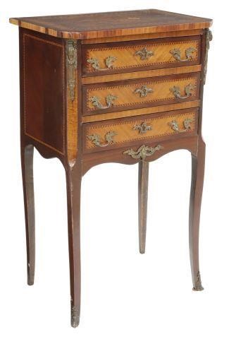 Appraisal: French Louis XV style bedside cabinet late th c mahogany