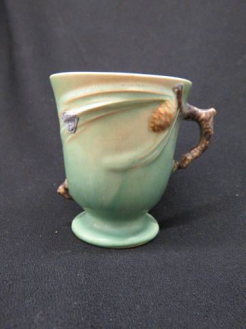 Appraisal: Roseville Pottery Pinecone Mug green - original label some crazing