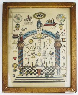 Appraisal: Currier Ives Masonic Print Holiness To The Lord by inches