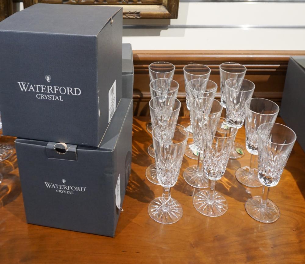 Appraisal: Set of Waterford Lismore Pattern Cut Crystal Fluted Champagnes