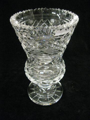 Appraisal: Waterford Cut Crystal Vase pedestal base signed excellent