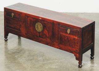 Appraisal: Korean hardwood low chest late th c '' h ''