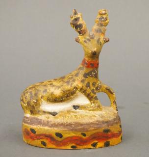 Appraisal: Chalkware deer A late th century chalkware deer with original