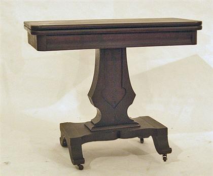 Appraisal: Late Classical mahogany card table philadelhia circa Rectangular top with