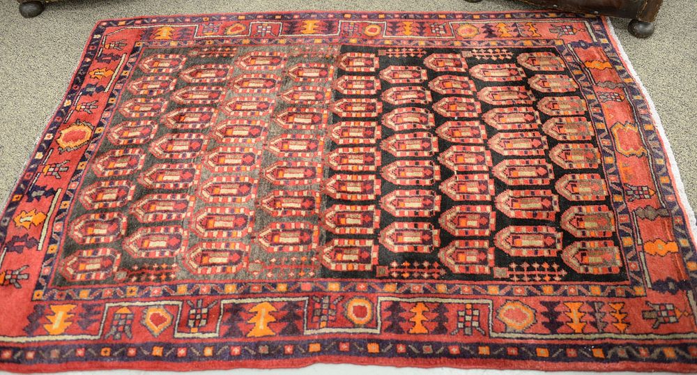 Appraisal: Oriental throw rug ' x ' Oriental throw rug '