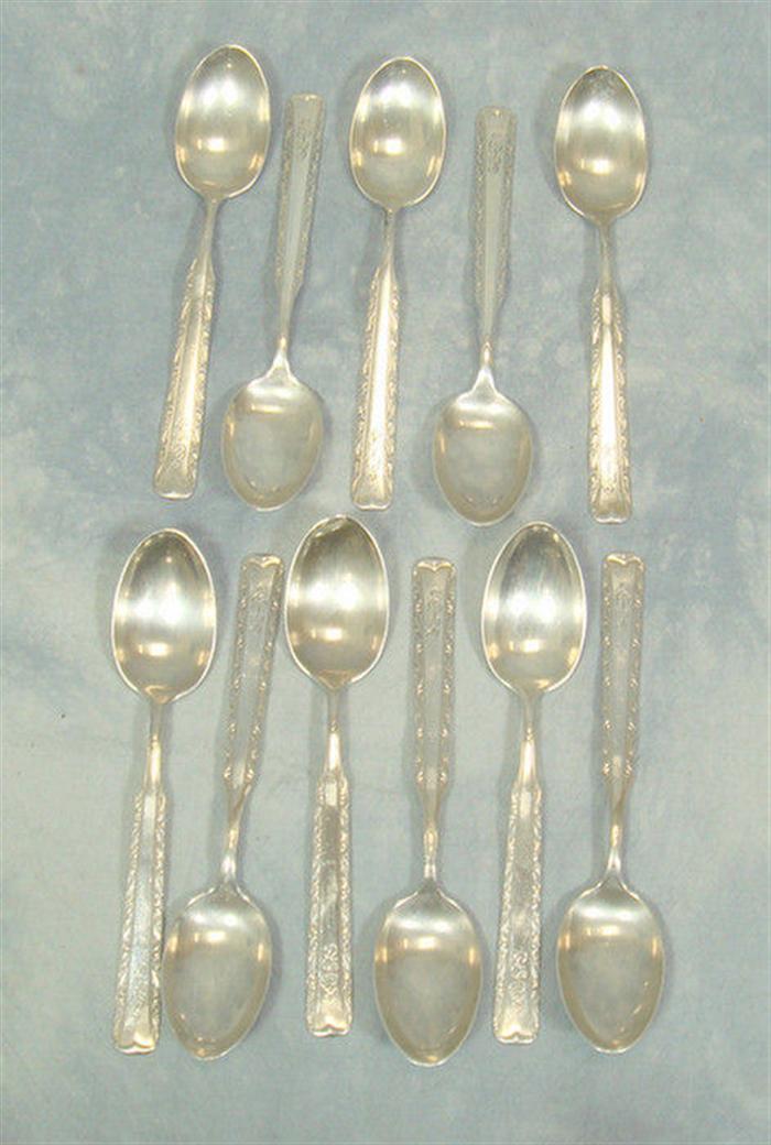 Appraisal: Gorham Eventide sterling silver teaspoons mono TO Estimate -