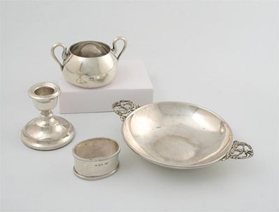 Appraisal: A Victorian silver two-handled bowl by William Marshall Edinburgh tapering