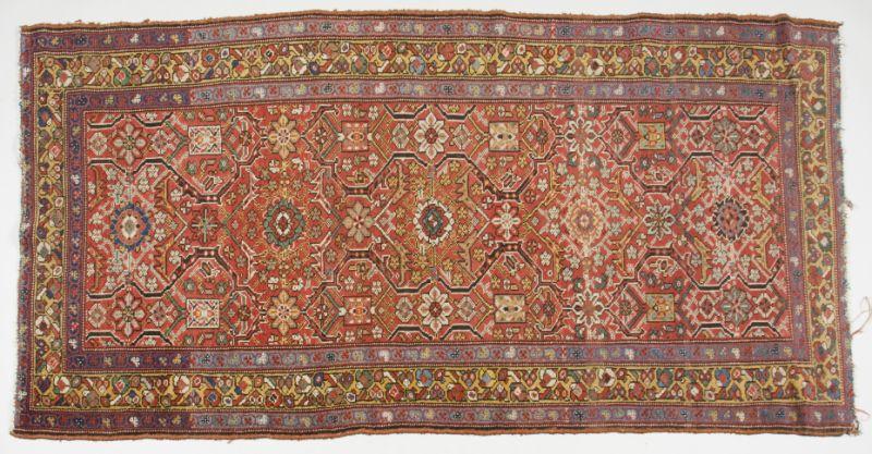 Appraisal: Kurdish Area Rug circa having red field with all over