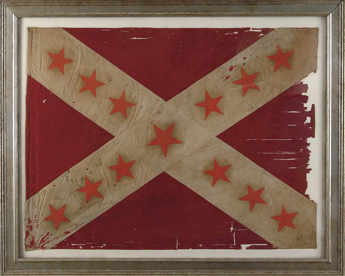 Appraisal: UNUSUAL VARIANT OF THE CONFEDERATE BATTLE FLAG Variant of the