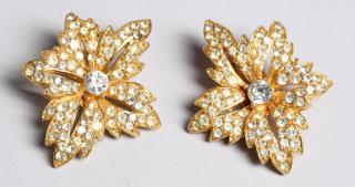 Appraisal: Pair of Kenneth Lane Clip On Earrings Of flower form